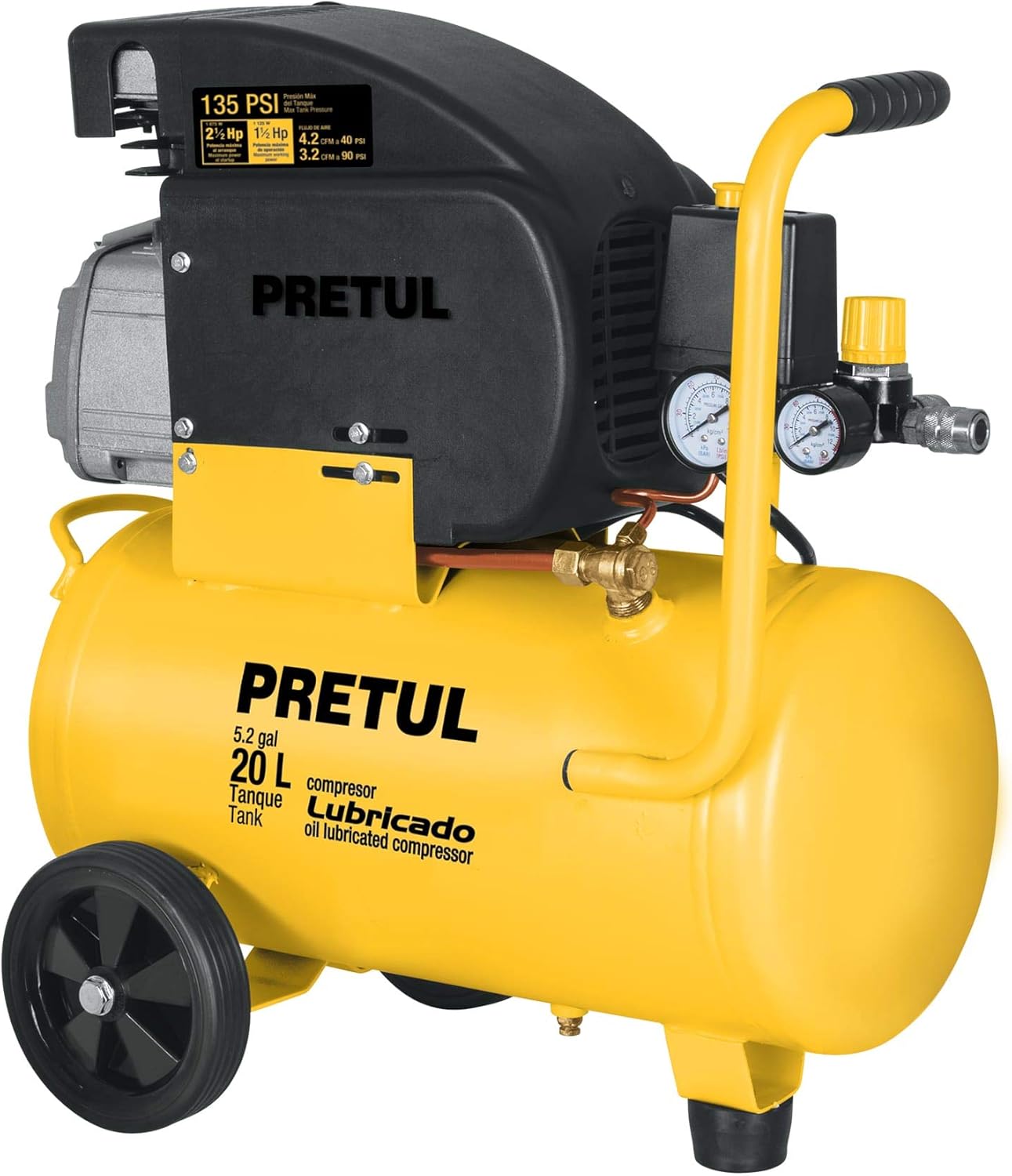 Pretul COMP-20LP, Compresor horizontal, 20 L, 2-1/2 HP (potencia máxima), 127 V