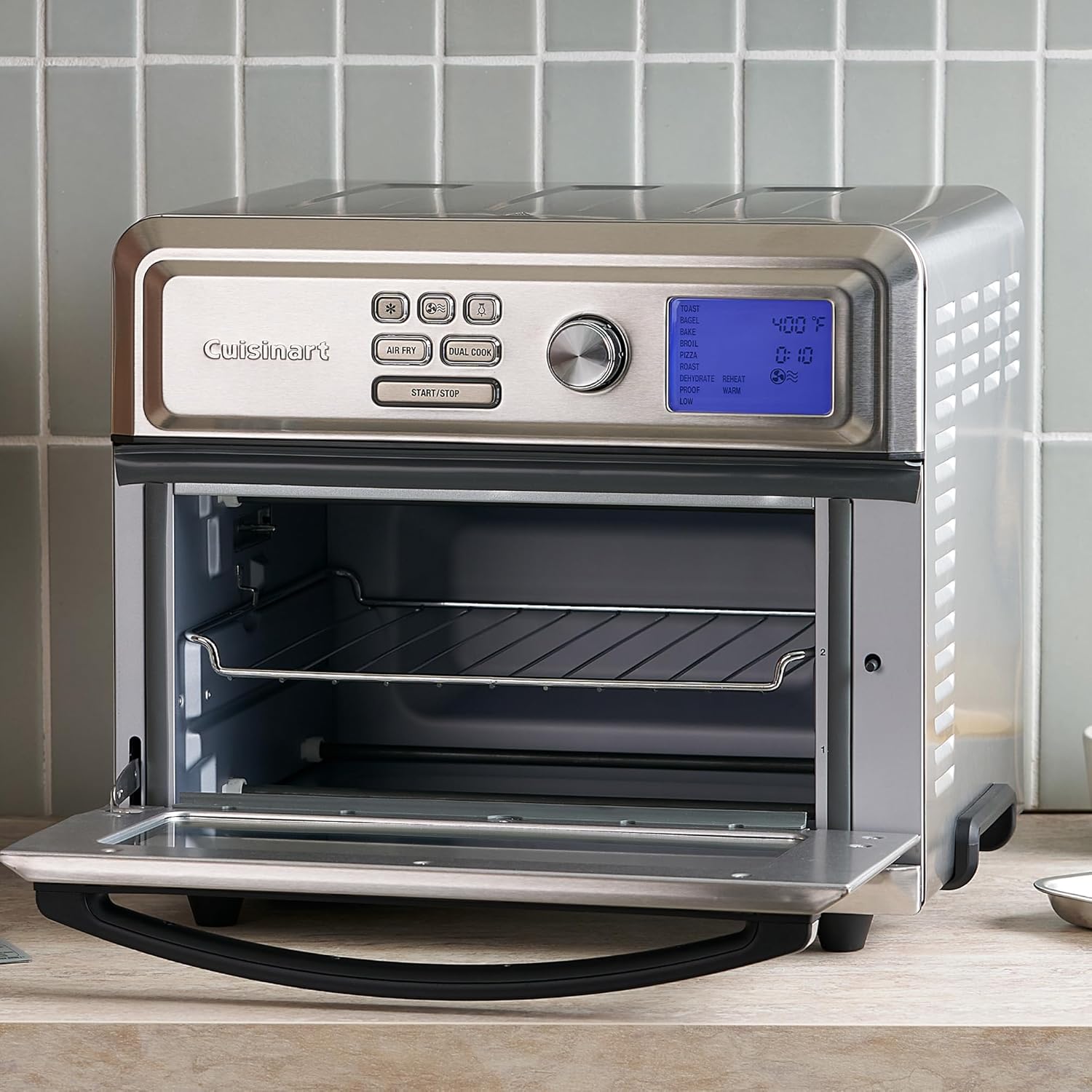 Cuisinart TOA-65 Horno Air Fryer Digital Deshidratador, Grande, Plata