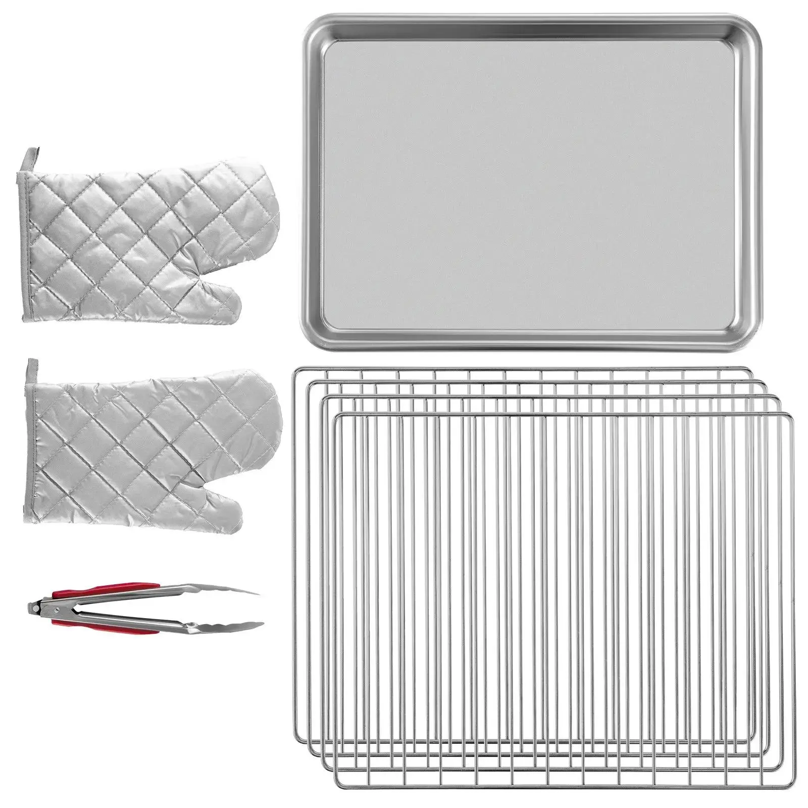 👨‍🍳🍞Horno de convección comercial, 66 L (60 cuartos de galón), 🍕tamaño compacto (half-size) para encimera, 1800 W, 4 niveles, puerta frontal de vidrio, horno eléctrico para hornear con bandejas, rejillas, pinzas y guantes, 120 V, certificado ETL.