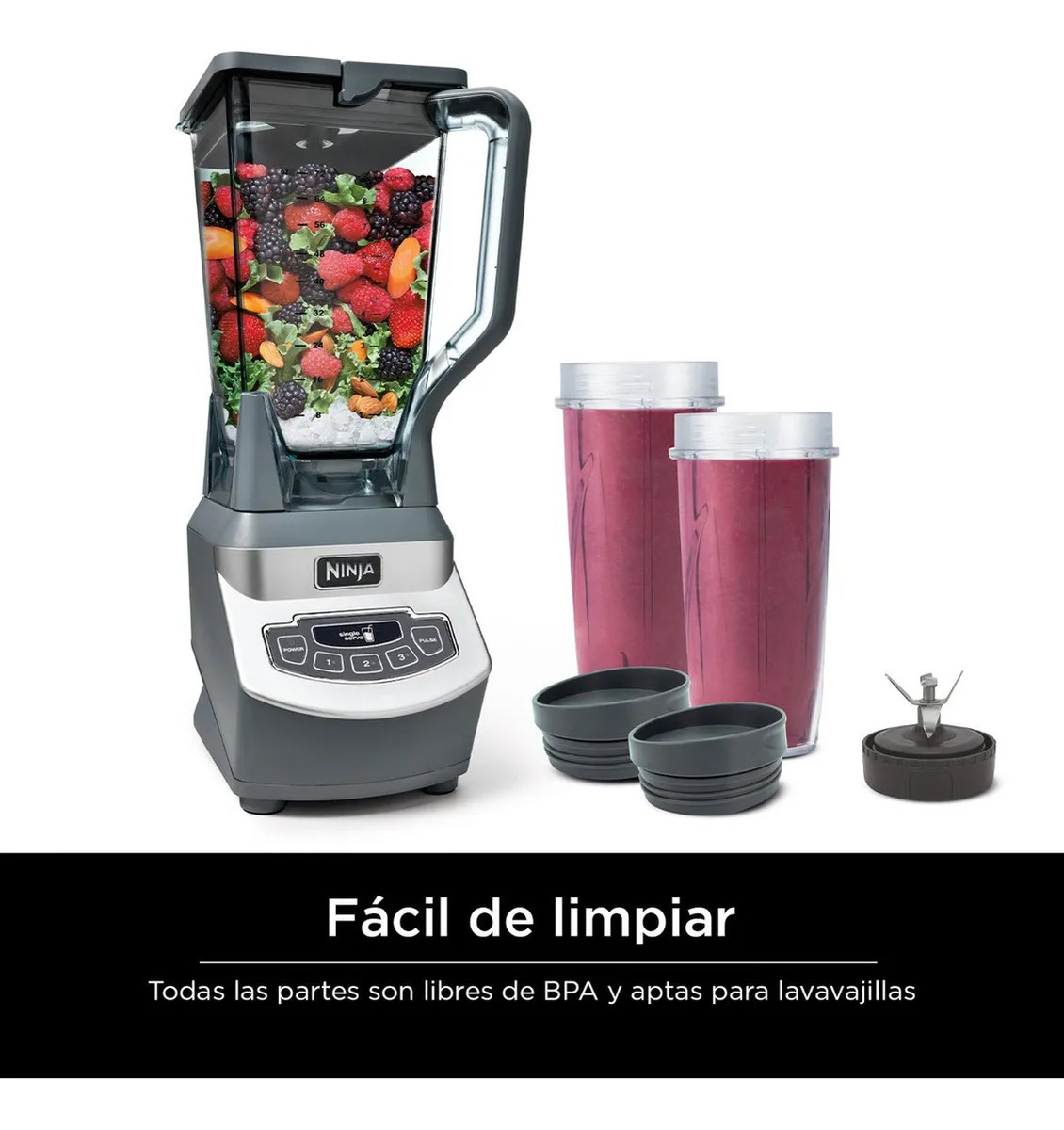 Sistema De Cocina Ninja® Con Vasos Nutri Ninja® Bl660 Color Negro