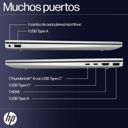 HP Laptop Pavilion Plus 14-ew0001la, Intel Core i5, 16 GB RAM, 512 GB SSD, Pantalla WUXGA (1920x1200), 14", Windows 11 Home, Teclado en Español, Garantía México, Plata Natural