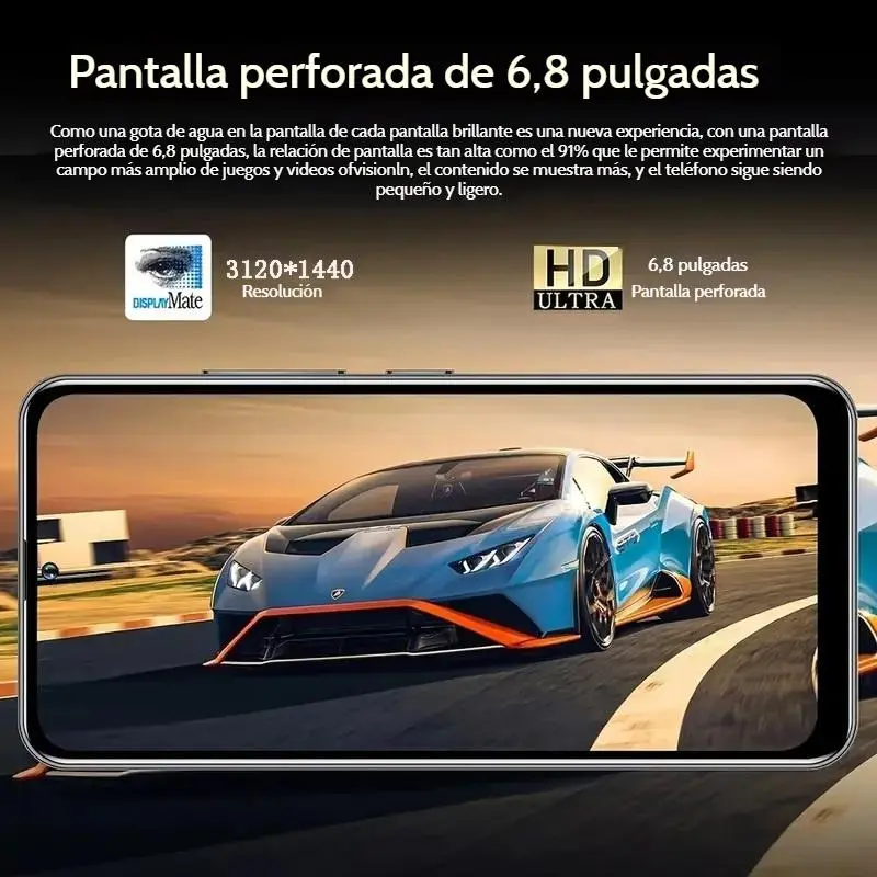 Combo Teléfono Inteligente | Con regalo exclusivo | ​Batería de 8000mAh con Charge de 18W | 6.8" y 90Hz | Cámara de 50MP | Doble ranura para tarjetas SIM |