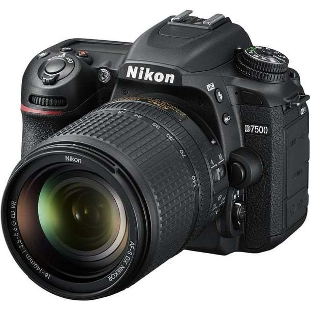 Nikon Cámara Réflex Digital D7500 con Lente de 18-140 Mm Modelo Internacional Nikon D7500