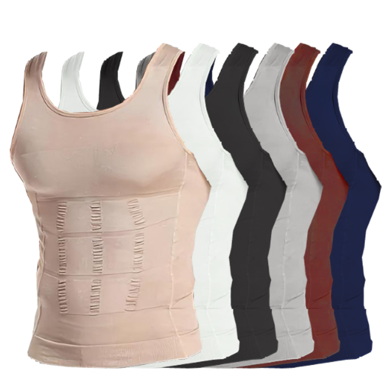 Camiseta sin mangas de compresión para hombre — Ajuste ceñido, moldeadora y transpirable — Chaleco elástico y elegante para entrenamiento y uso diario — Estilo moderno
