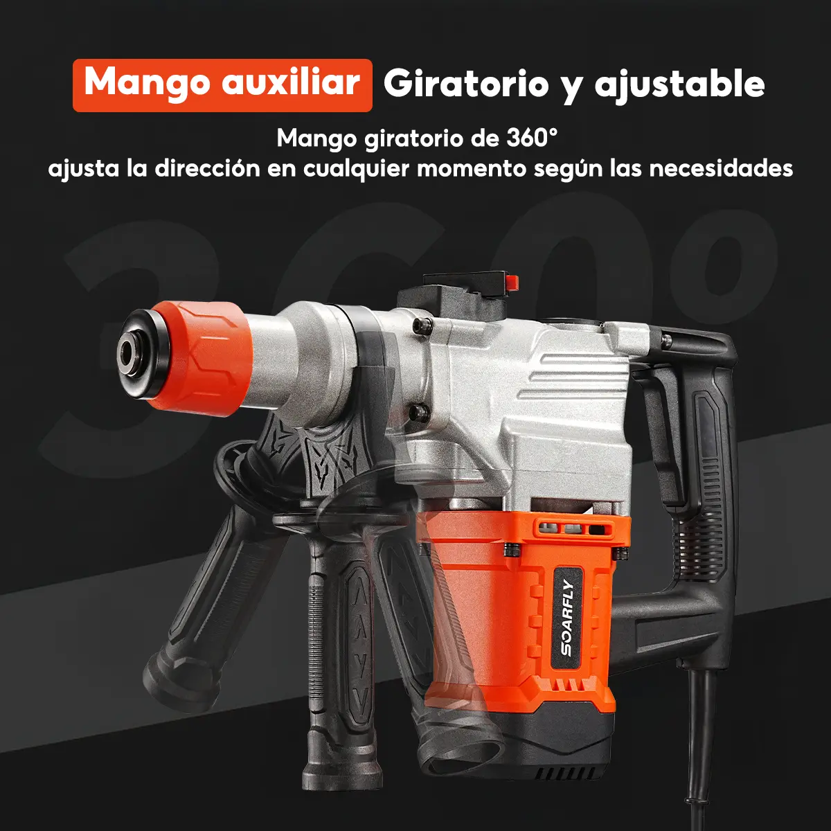 💥Oferta especial de hoy: Martillo eléctrico - 2200 W, 127 V, doble modo (martillado y cincelado) - Estándar estadounidense