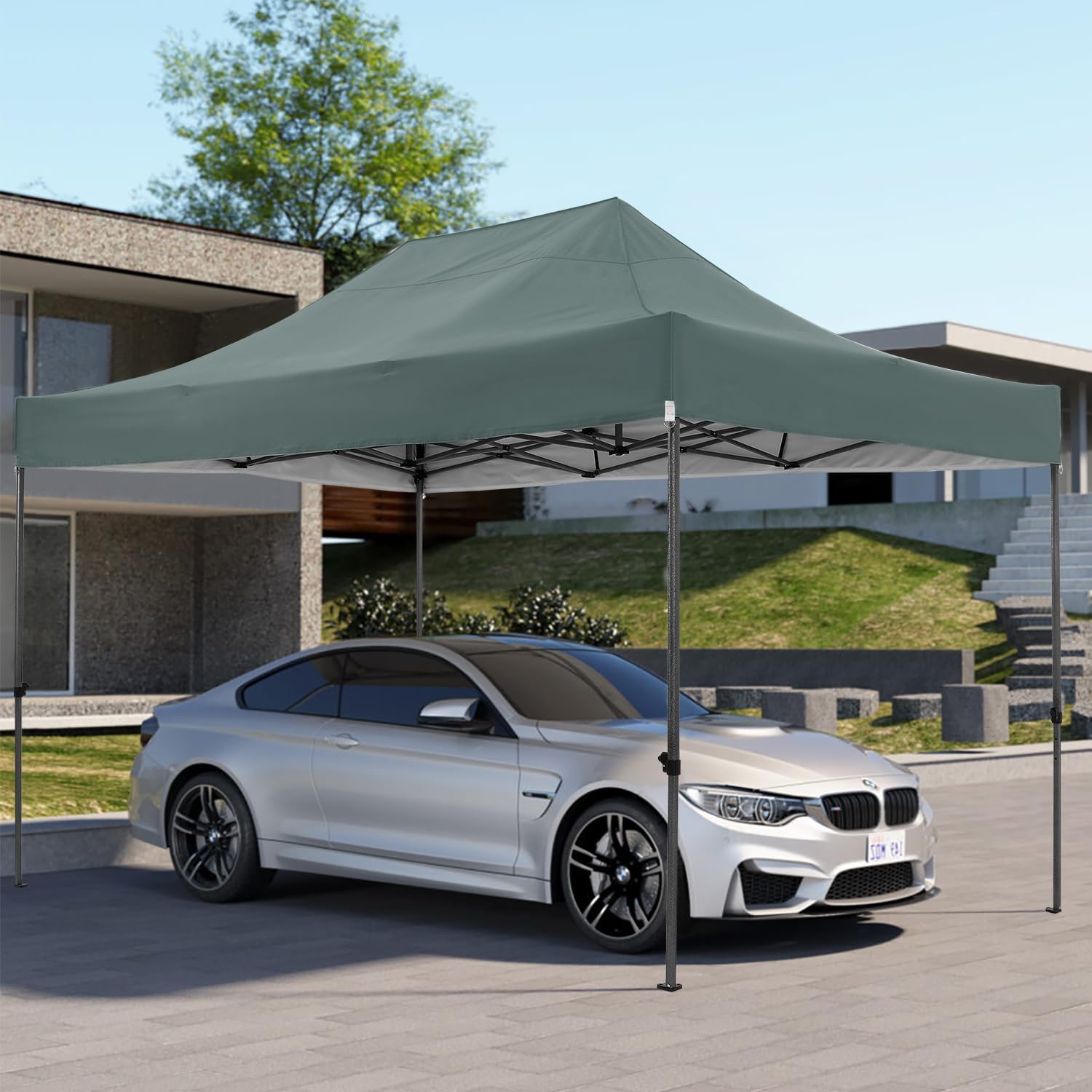 COBIZI - Toldo desplegable de 10 x 20 Pulgadas con 6 Paredes Laterales, toldo Impermeable para Eventos al Aire última intervensión, UPF 50+ cenador portátil para Fiestas, Playa, Camping, Boda,