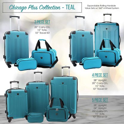 Equipaje giratorio extensible duro de Travelers Club Chicago-----Máscara para ojos