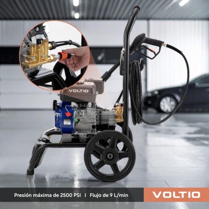 VOLTIO Hidrolavadora a Gasolina 2600 PSI | 3400 RPM, Motor de 7.0 Caballos