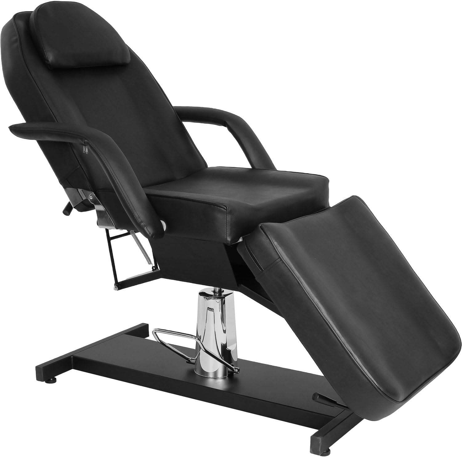 RACK & PACK Silla Sillon Reclinable para Masaje Profesional Lashista Skinker Giro 360° Respaldo 30° 10 Posiciones Soporta 150 Kg Sistema Hidraulico Camilla para SPA Tattoo Estructura Robusta
