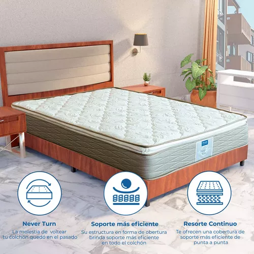Colchón individual Restonic Terra Mooncare más 2 almohadas Restonic colchón firmeza media