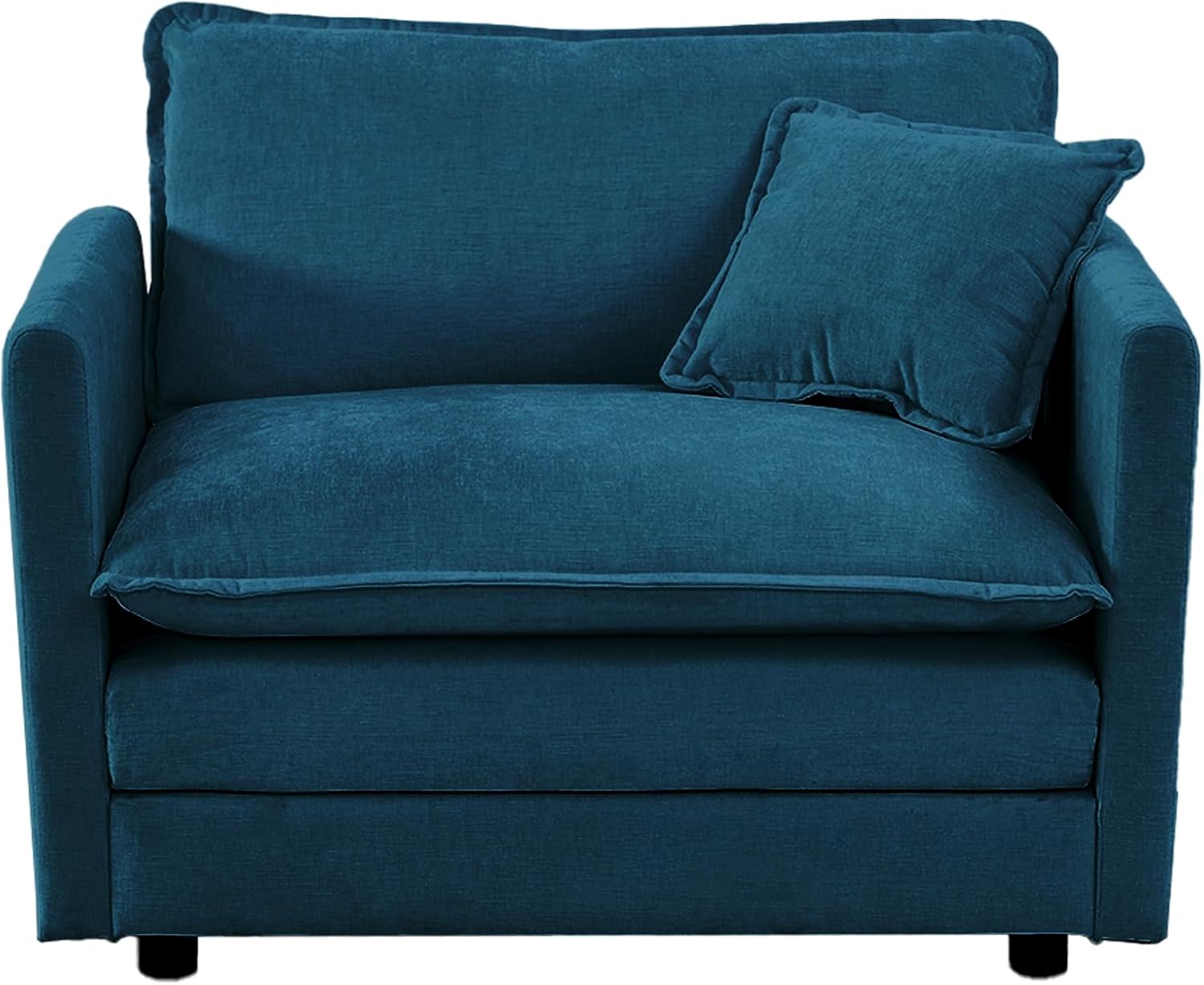 Neylory - Sofá de dos plazas con 2 almohadas para sala de estar, recámara, departamento, 2 plazas de felpilla para asiento profundo