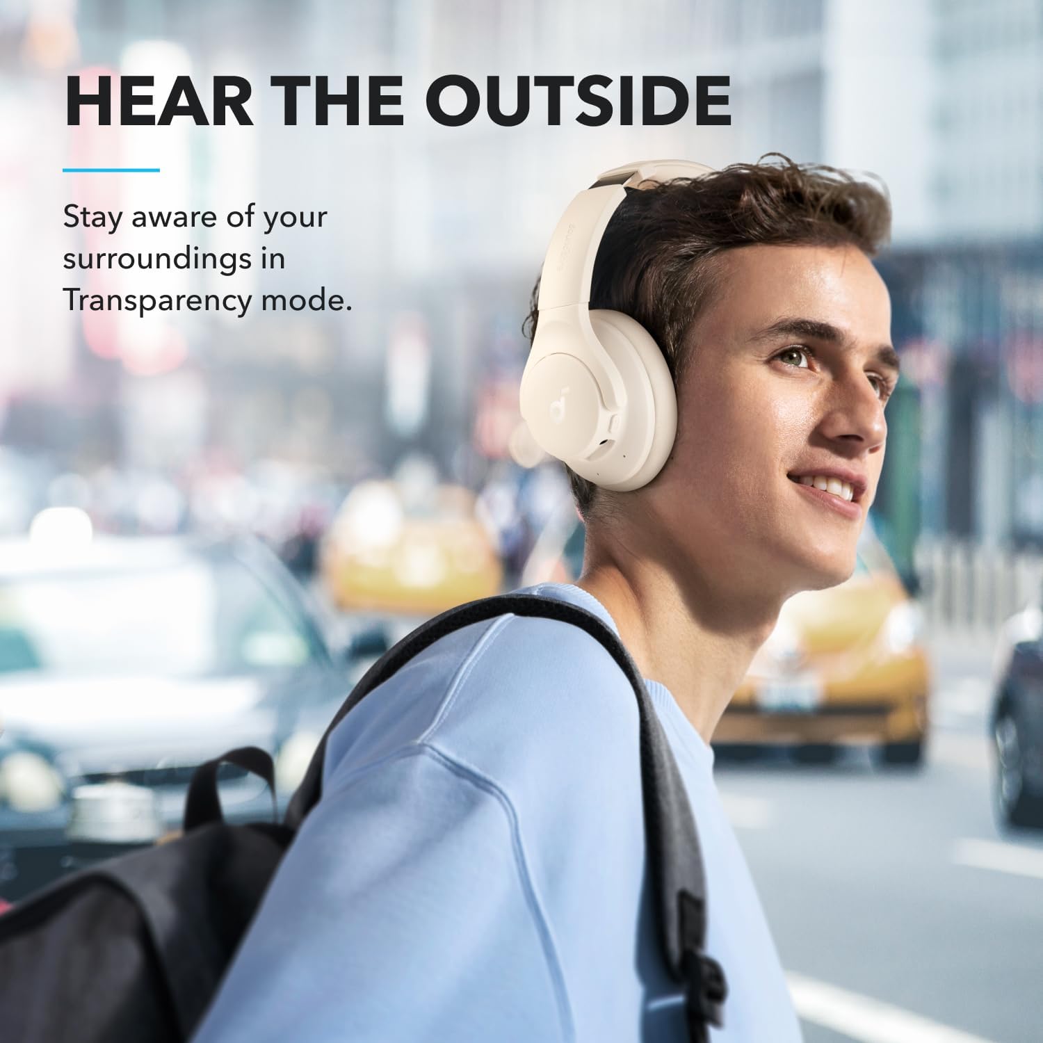 Soundcore Audífonos Inalámbricos Diadema Q20i, Cancelación de Ruido Activa Híbrida, Bluetooth, 40H ANC, Alta Resolución, Big Bass, App, Transparencia, Viajes