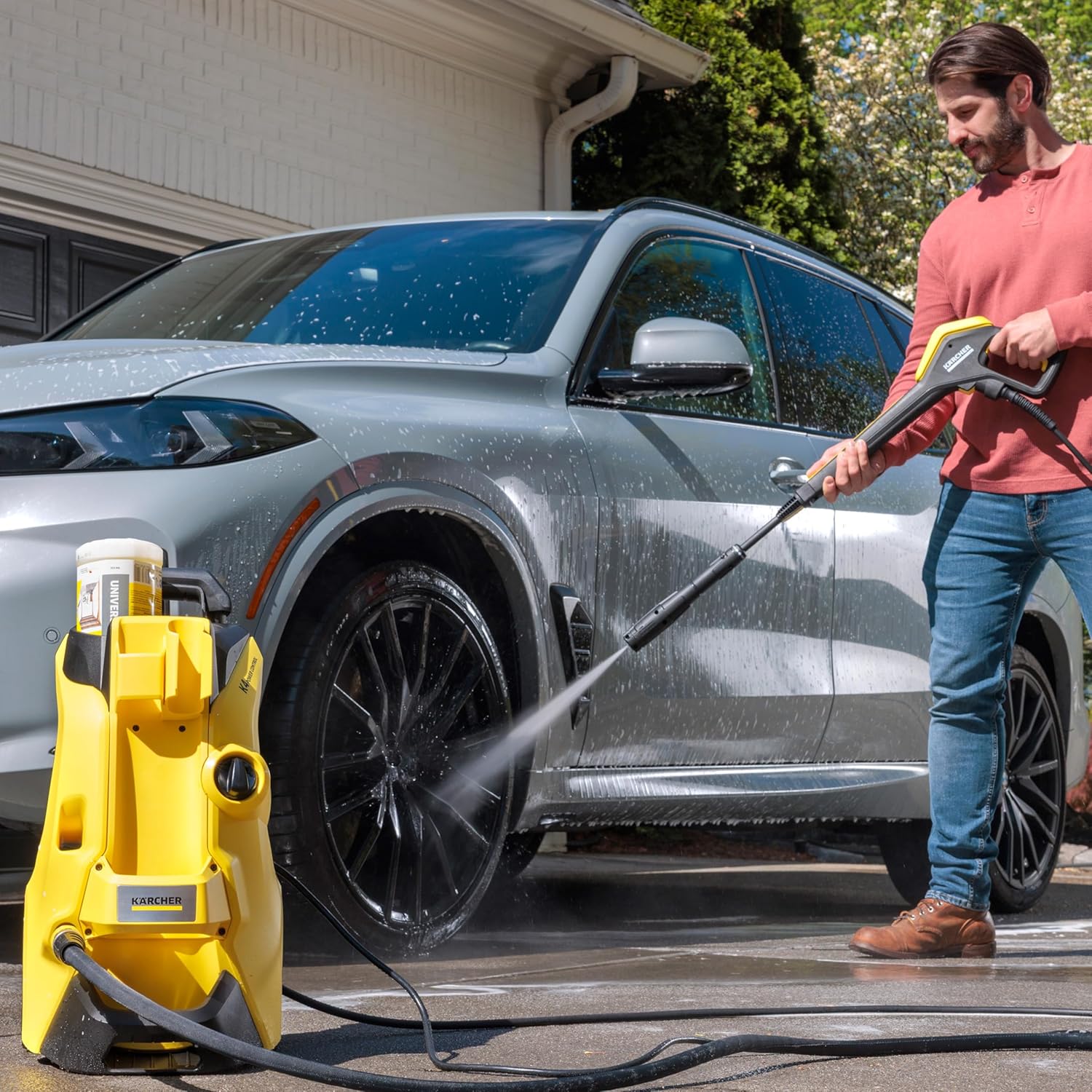 Kärcher K 2 Power Control MAX 2000 PSI Lavadora a presión eléctrica con 2 Varillas de pulverización y Manguera de 26 pies, 1.45 GPM
