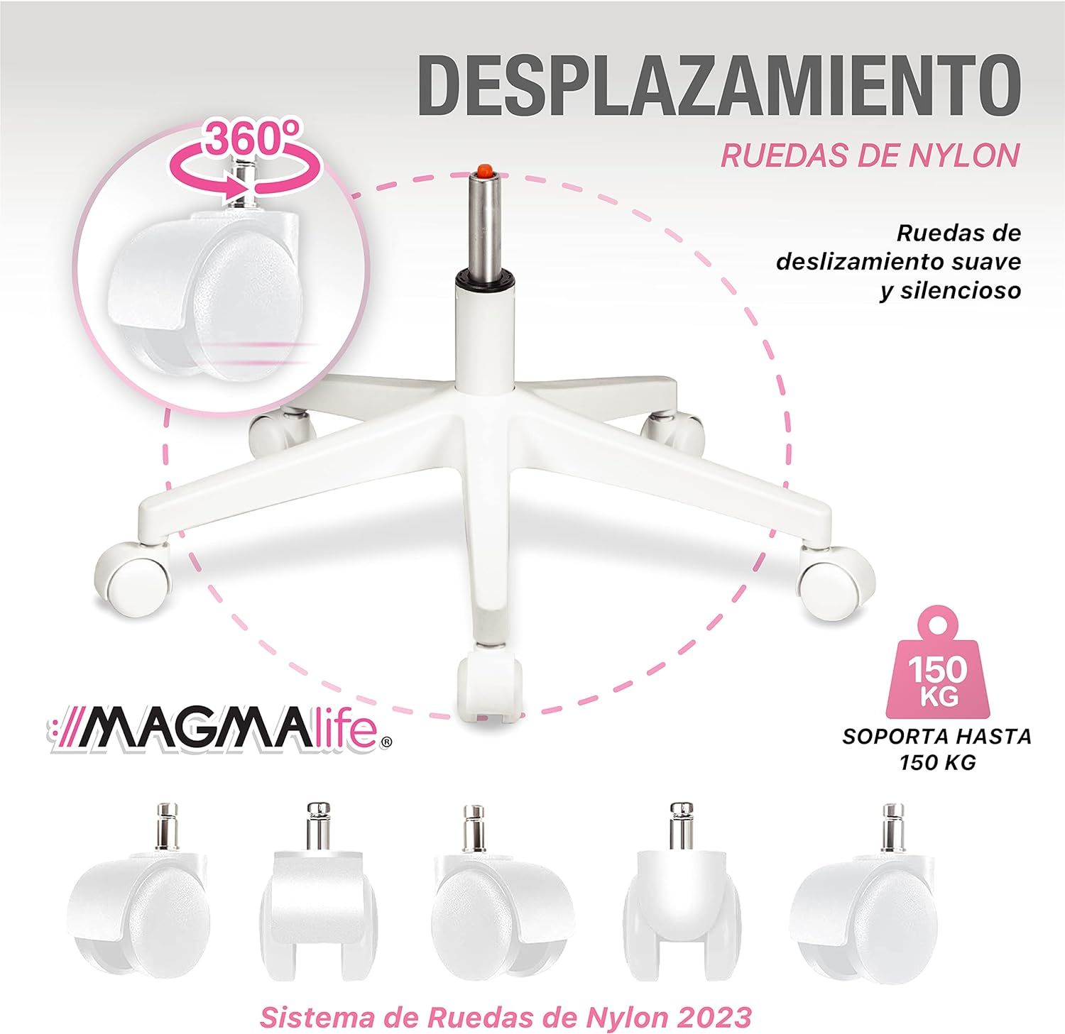 MAGMALIFE Silla Ergonómica de Escritorio con Respaldo de Malla Transpirable, Moderna y Elegante, Silla Giratoria con Soporte Lumbar y Cómodos Descansabrazos (Azul Cerúleo)