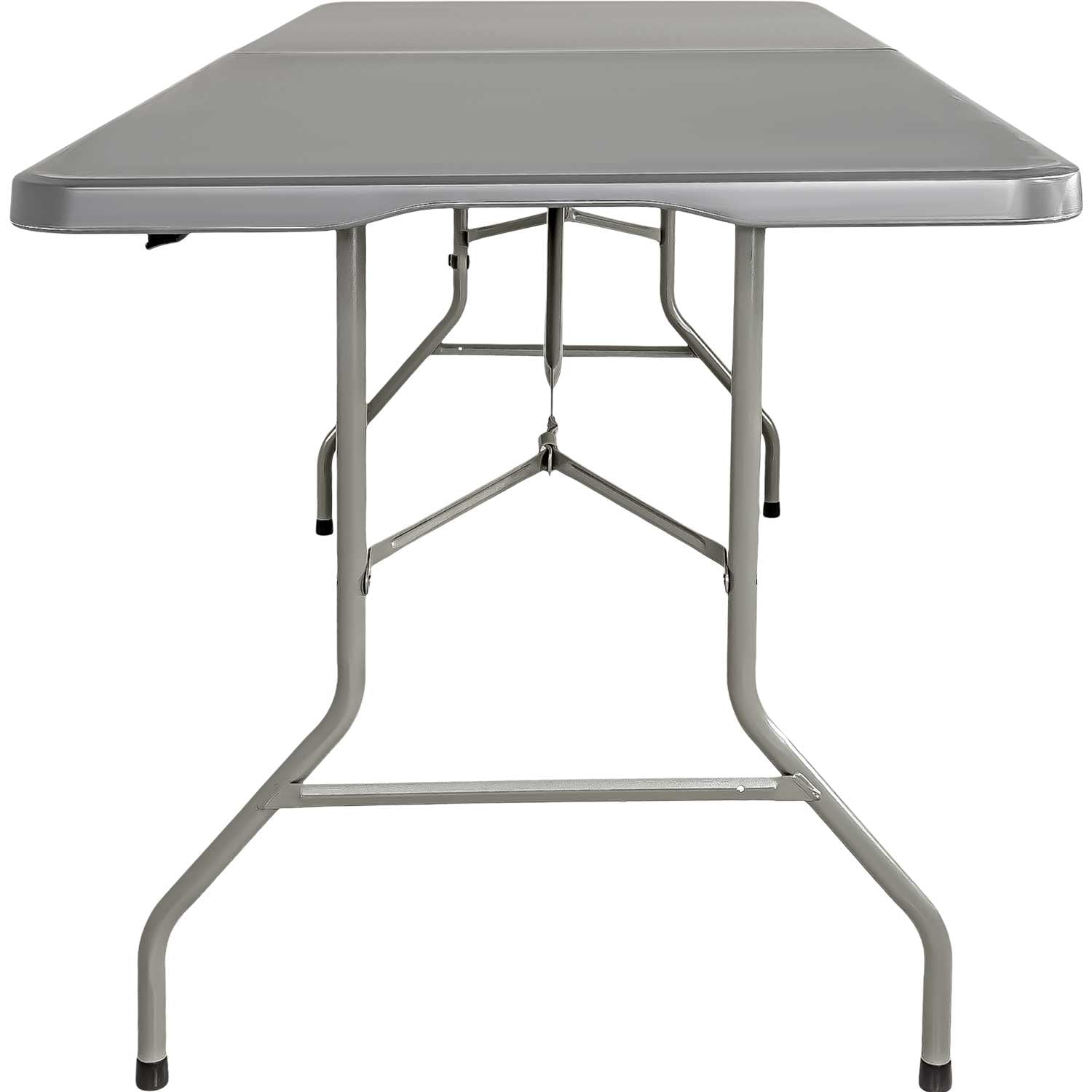 Mesa plegable 1,80m combinada jardín exterior camping gris