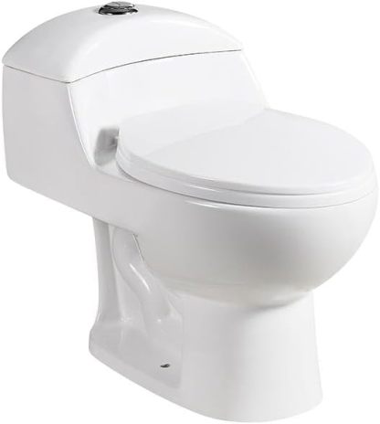 Esatto Paquete Mueble Bleu y Sanitario WC-002 Espejo Gratis (Siberia (Blanco) Monomando Negro)