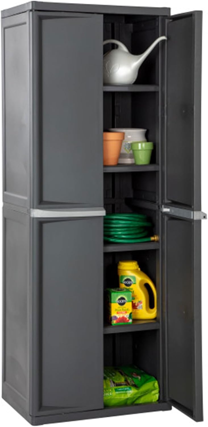 STERILITE 01423 V01 4 estantes Gabinete Plano, Gris, 1-Pack
