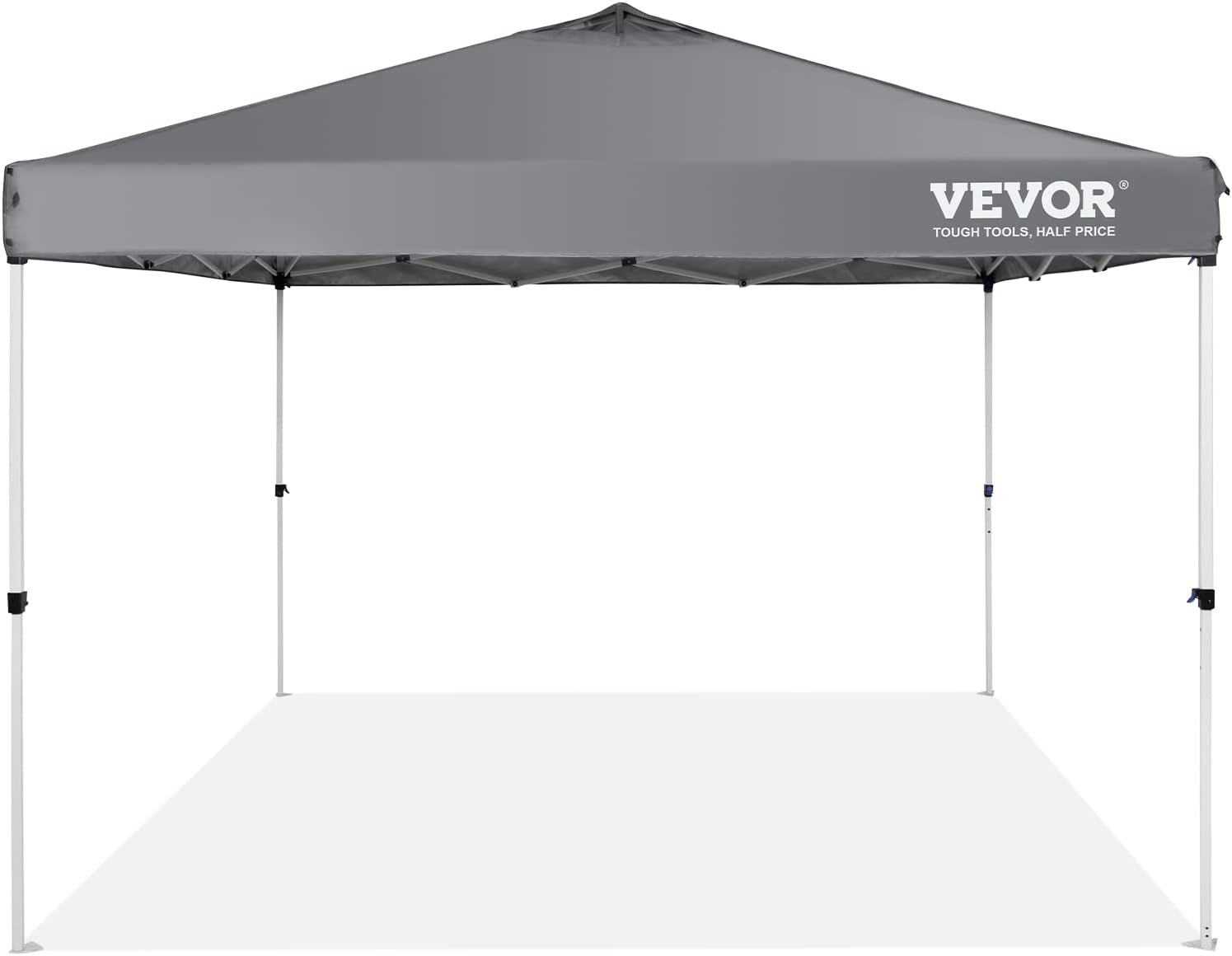 VEVOR - Tienda de campaña desplegable para toldo de 10 x 10 pies, lona recubierta de poliuretano de 250 D, con bolsa de rodillo portátil y 4 bolsas de arena, resistente al agua y protección solar para