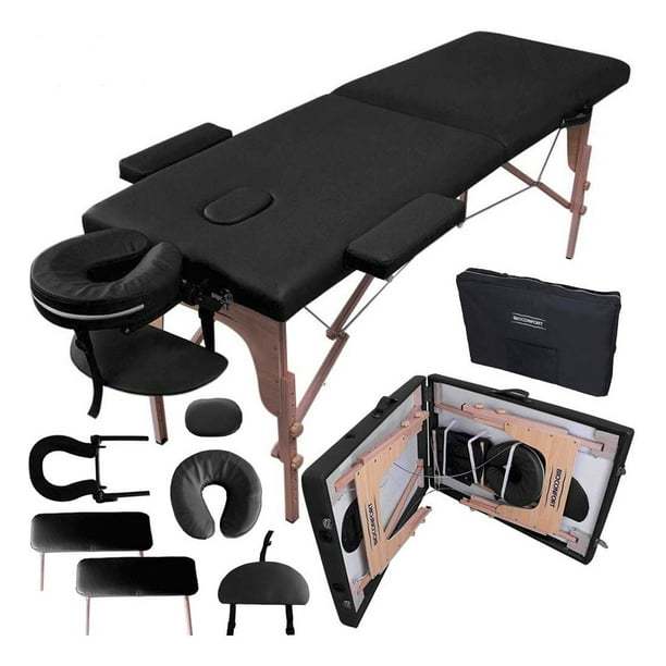 Cama de masaje Morado Nanofort Portatil plegable con accesorios