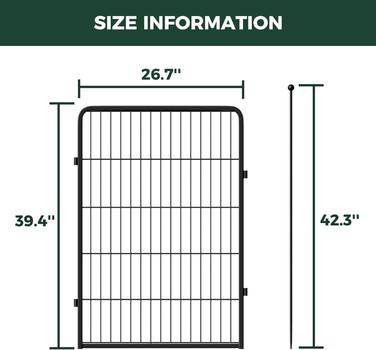FXW Rollick Corral para Perros para Patio, RV Camping│Patentado, 24 Pulgadas 8 Paneles