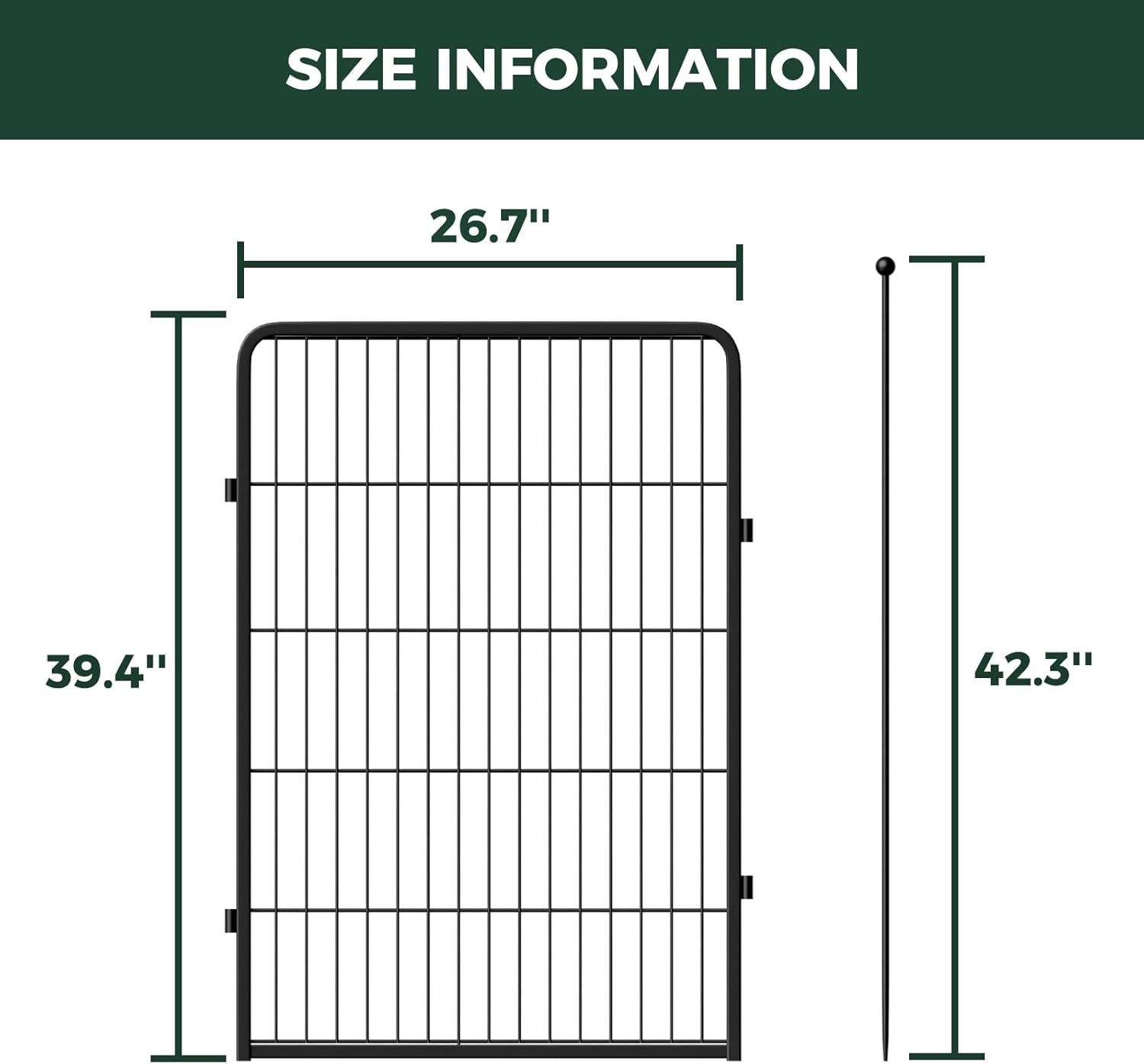 FXW Rollick Corral para Perros para Patio, RV Camping│Patentado, 24 Pulgadas 8 Paneles
