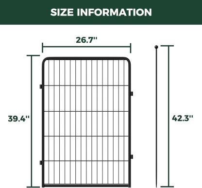 FXW Rollick Corral para Perros para Patio, RV Camping│Patentado, 24 Pulgadas 8 Paneles