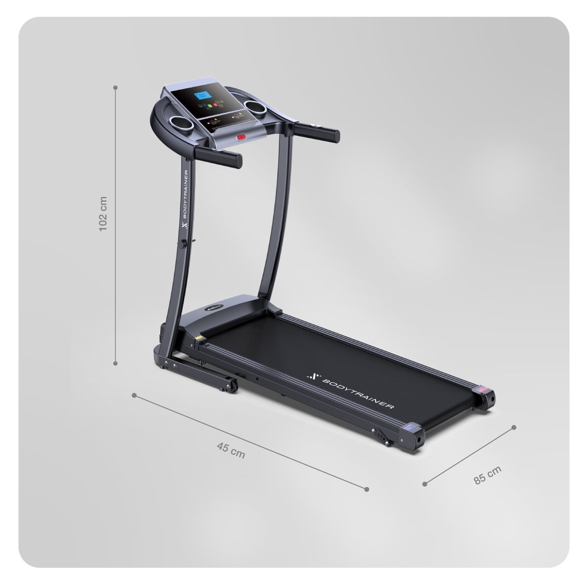 Caminadora Eléctrica BodyTrainer B2-400 Plegable con Display LED Velocidad Máx 14 Km/h