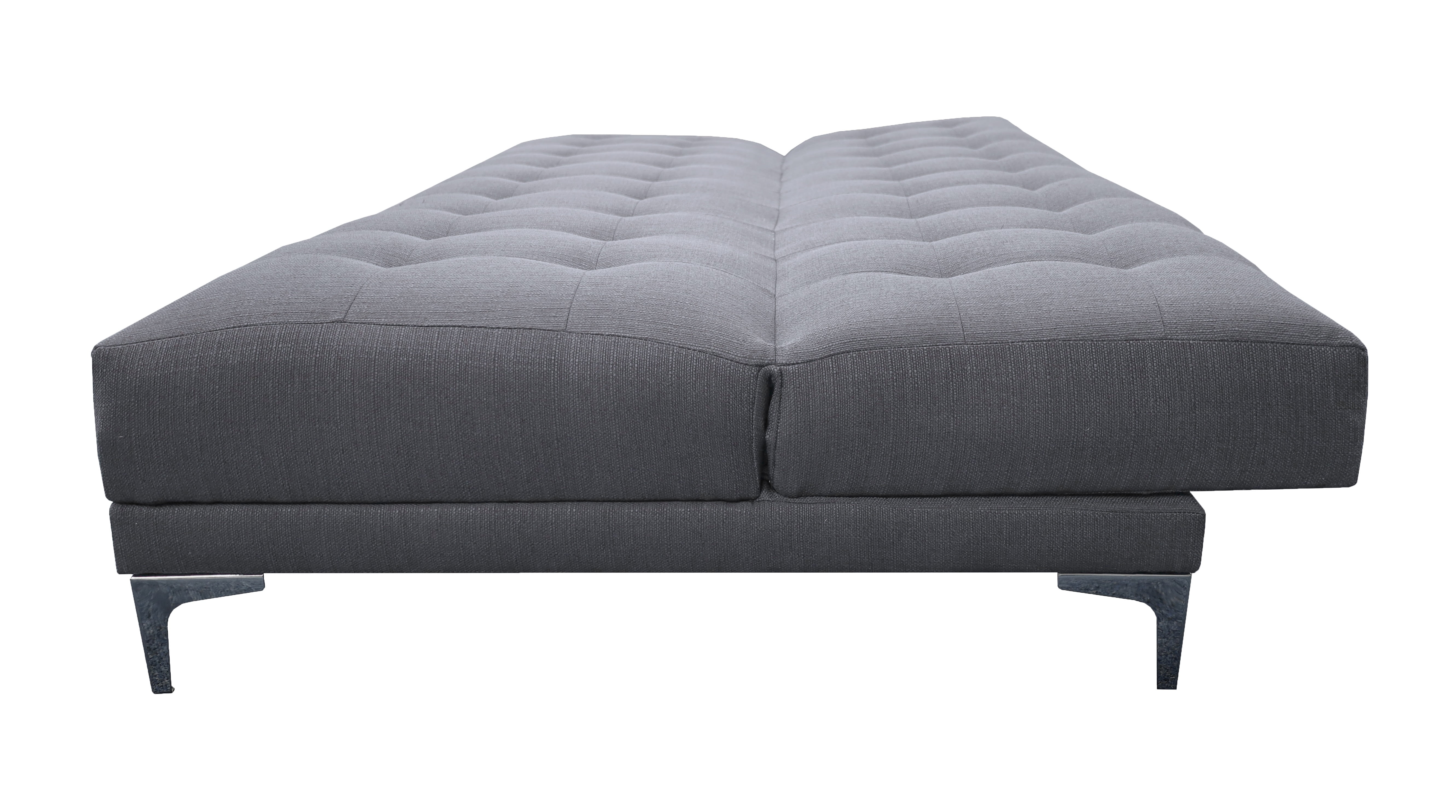 Sofa Cama Reclinable El Bazar Store Verso Gris plata, Futon Abotonado Matrimonial 3 posiciones, Sala