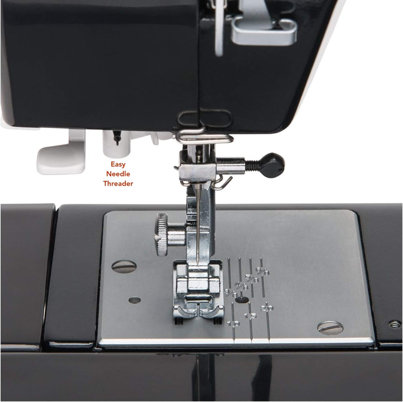 janome Máquina de Coser con Cuerpo de Aluminio Industrial HD1000 edición Negra con 14 Puntadas, Ojal de 4 Pasos, enhebrador de Agujas automático y alimentación descendiente