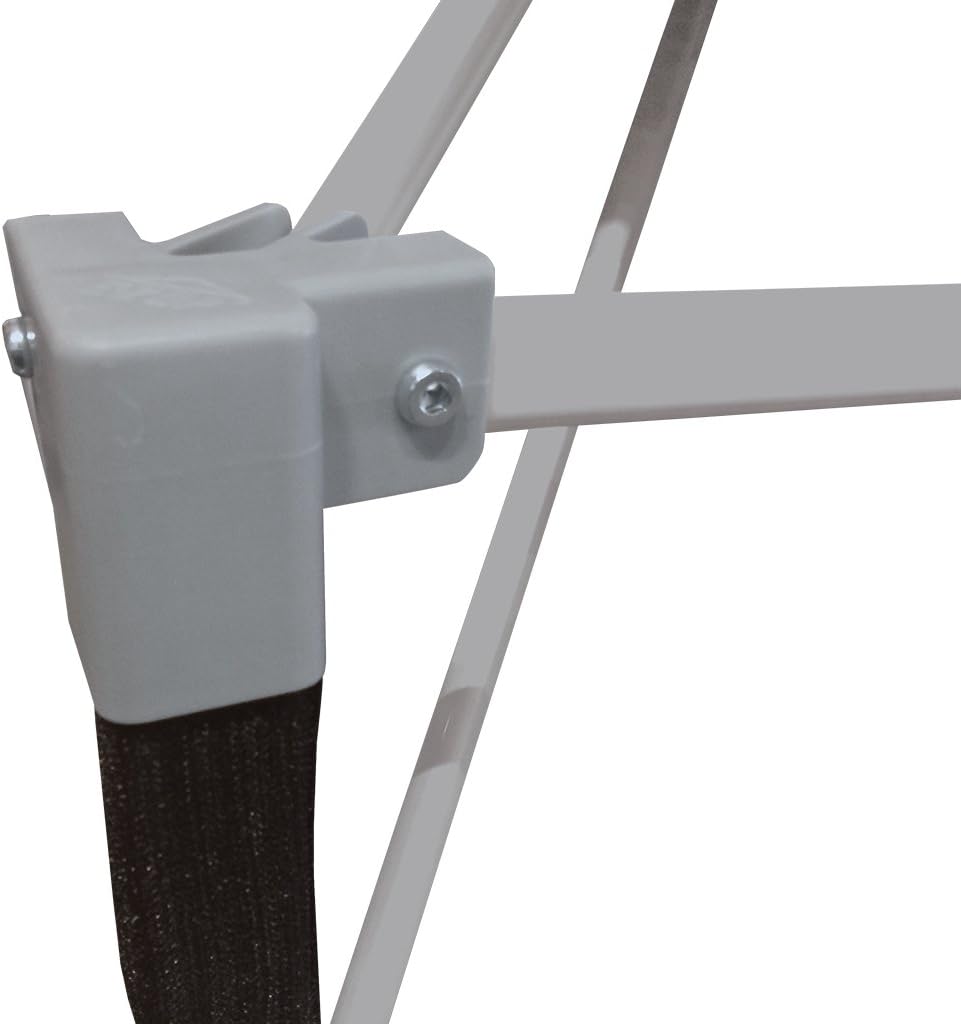 E-Z UP Ambassador Instant Shelter Toldo, 10 x 10 pies, Bolsa de Rodillo y Juego de 4 Puntas de Acero, Gris