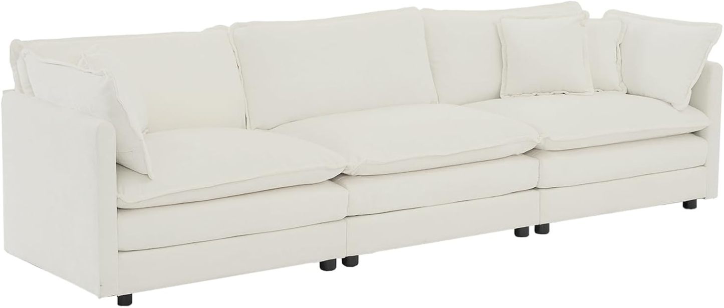 Neylory - Sofá de dos plazas con 2 almohadas para sala de estar, recámara, departamento, 2 plazas de felpilla para asiento profundo