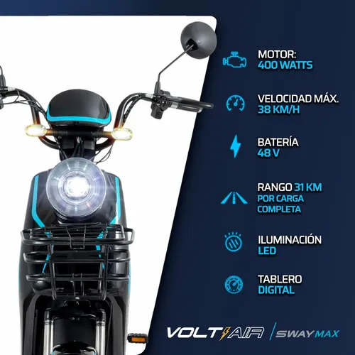 Bicimoto Eléctrica Vento Sway Max Negro