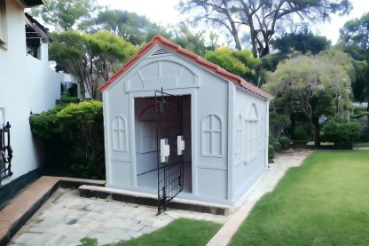 Casa Térmica para Perro Raza Grande | Incluye Puerta Metálica | 99 x 84 x 82 cm | Impermeable con Ventilación | Material Resistente al Exterior.