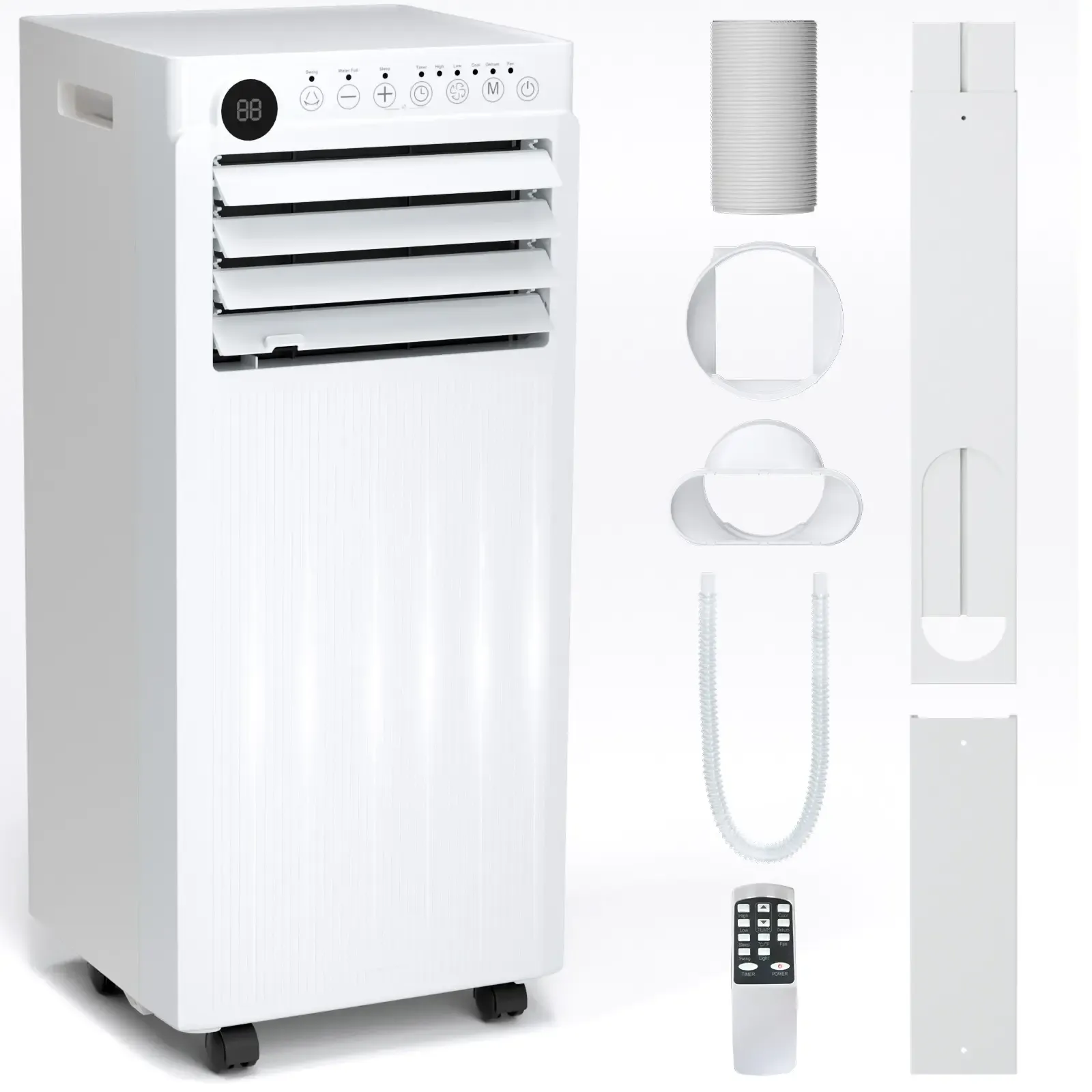 ❄️ Aire Acondicionado Portátil 8000/10000 BTU | Climatizador Portátil para 350–450 ft² | Control Remoto | Pantalla LED | 4 Modos | Temporizador 24H | Fácil Instalación | Hogar y Oficina 💨