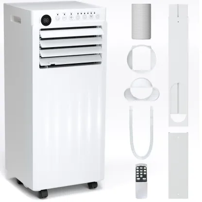 ❄️ Aire Acondicionado Portátil 8000/10000 BTU | Climatizador Portátil para 350–450 ft² | Control Remoto | Pantalla LED | 4 Modos | Temporizador 24H | Fácil Instalación | Hogar y Oficina 💨