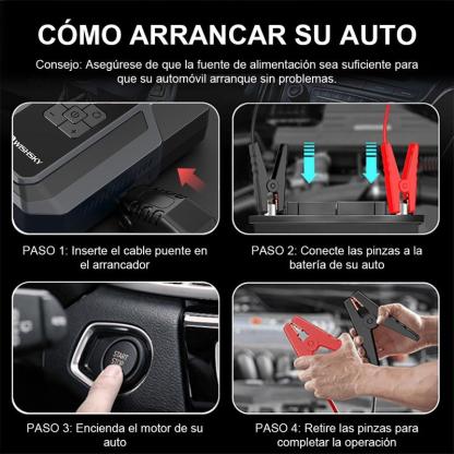 9000a Cargador Batería Carro Con Compresor Portátil Aire Arrancador Baterías De Carro Para Compresor Portátil Auto 12v Cargador De Baterías De Auto De Moto, Herramienta Moto Y Carro