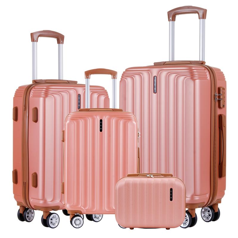 Juegos de equipaje (4 piezas) con cerraduras TSA - maleta para viaje, equipaje rígido, cerradura TSA, ruedas giratorias, carcasa rígida, ligero