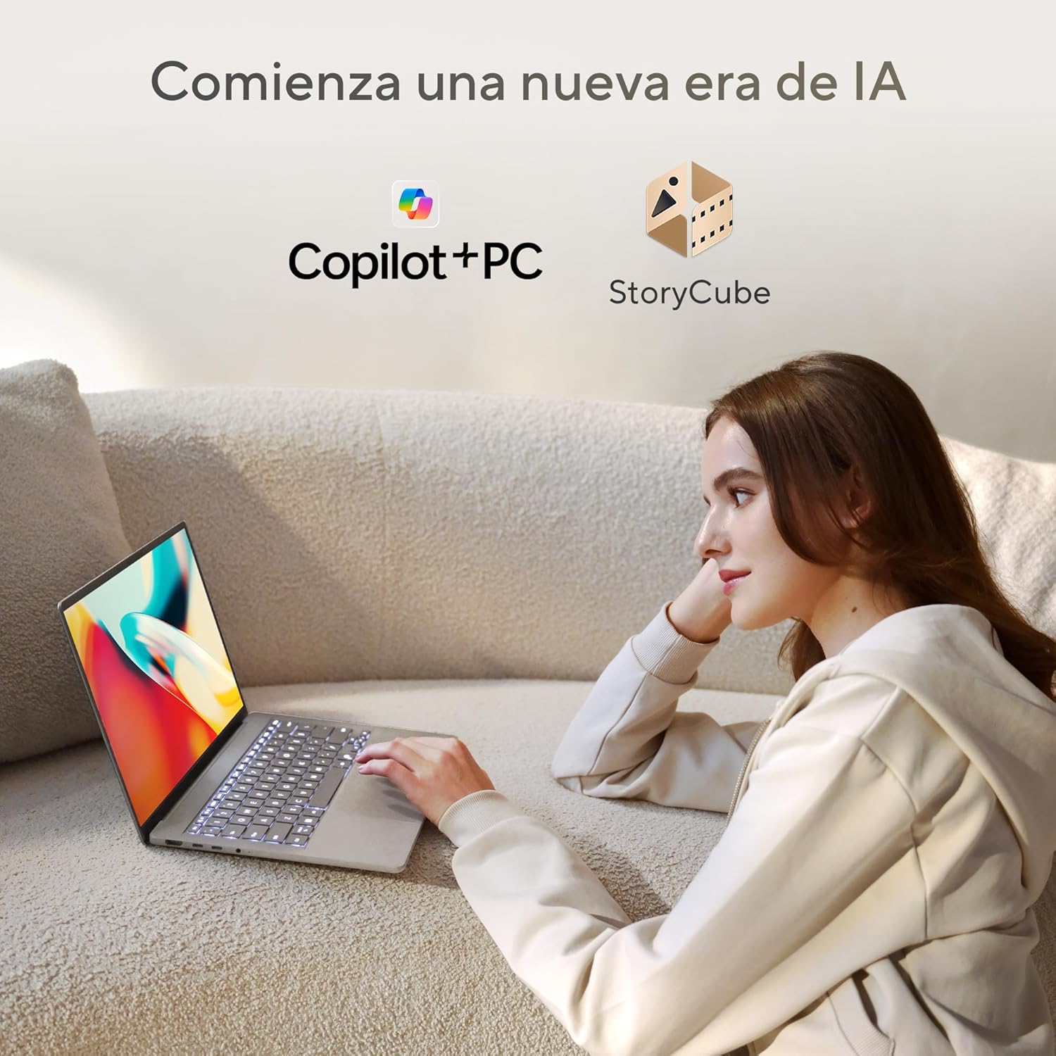 ASUS Laptop Zenbook A14/14 OLED/Snapdragon X X1 26 100/NPU hasta 45 TOPS/16GB RAM/512GB SSD/Cámara FHD con IR/Teclado Retroiluminado en Español/Funda(Garantía y Servicio en México)