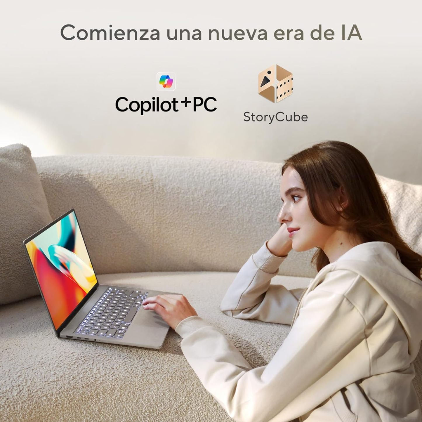 ASUS Laptop Zenbook A14/14 OLED/Snapdragon X X1 26 100/NPU hasta 45 TOPS/16GB RAM/512GB SSD/Cámara FHD con IR/Teclado Retroiluminado en Español/Funda(Garantía y Servicio en México)
