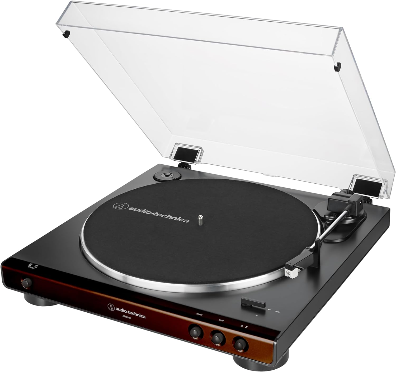 Audio-Technica - Tocadiscos AT-LP60X-BK totalmente automático con transmisión por correa, velocidades de 33/45 RPM (negro)