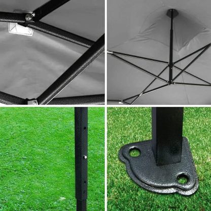 VANLIG | Carpa Toldo Plegable 2x2m | Impermeable, para Uso Temporal y Comercial | Fácil de Armar | Protección Solar UV | Ideal para Jardín, Eventos y Exterior | Color Negro
