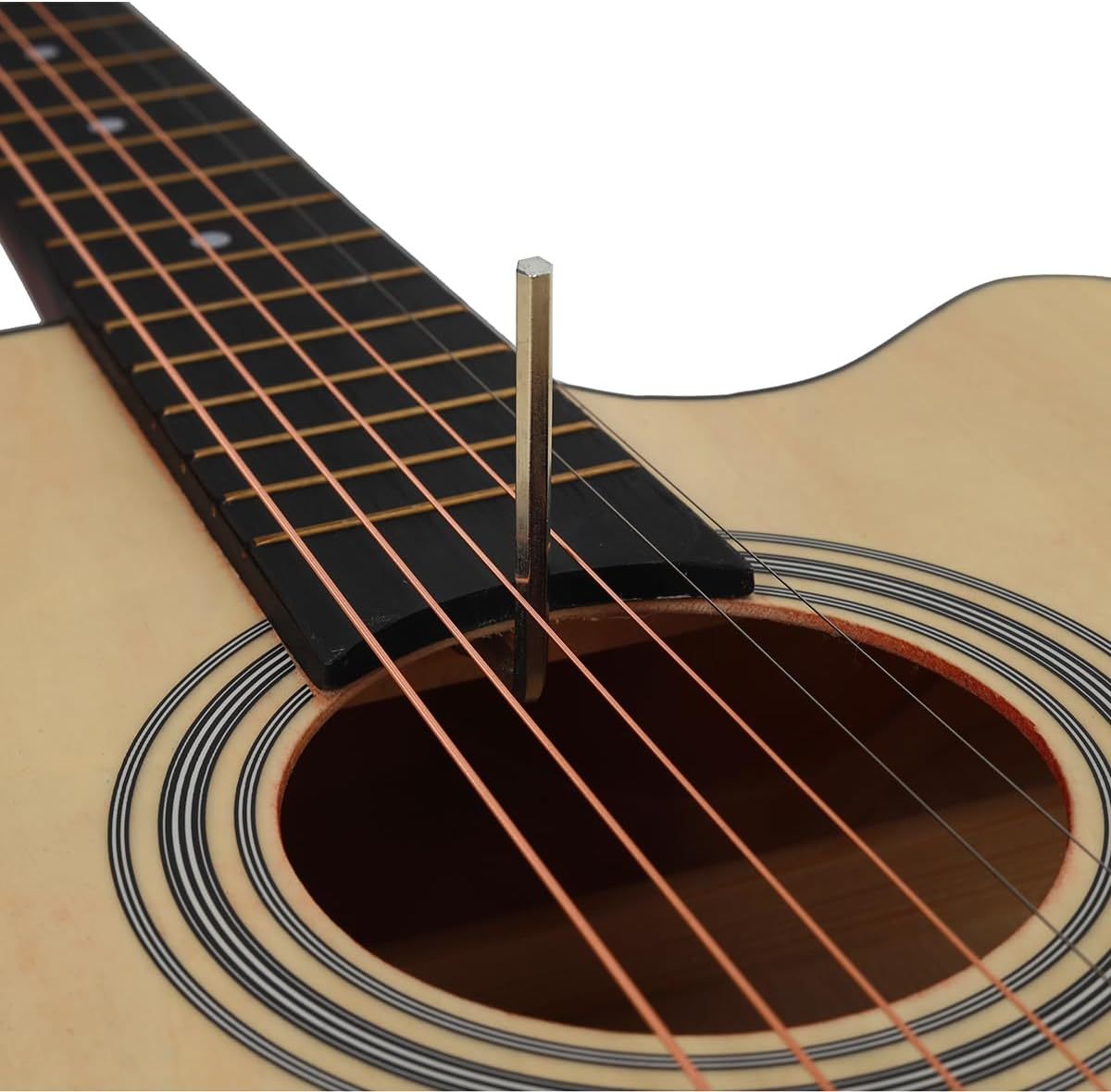 Jidyous electricacústica 38 inch Acústica Clasica guitarras Funda Y Accesorios, con correa, afinador, un paquete de cuerdas adicionales, capo, paño de limpieza, 3 púas, bolsa de concierto (Natural)