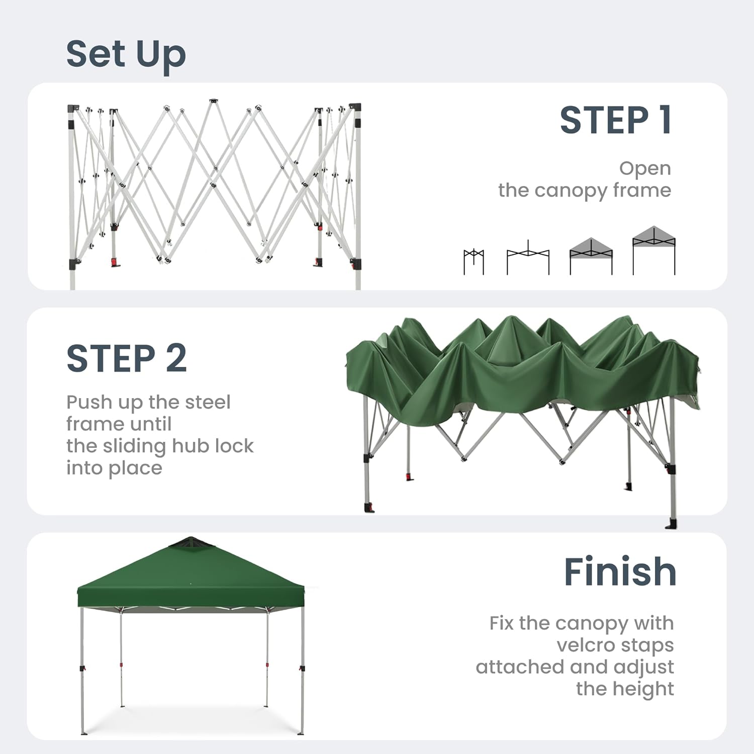 PHI VILLA - Toldo parasol con bloqueo UV de 4 x 4 m con kits de herramientas, pantalla de cenador para patio al aire libre, eventos de jardín, marrón-Clavijas de tierra para tienda de campaña al aire libre, clavijas para campamento con dosel