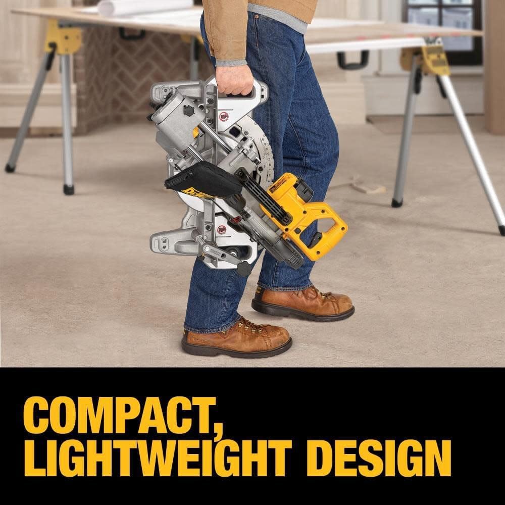 DEWALT Sierra de Inglete Telescópica Inalámbrica 20V MAX* 7-1/4 Pulgadas sin bateria incluida DCS361B