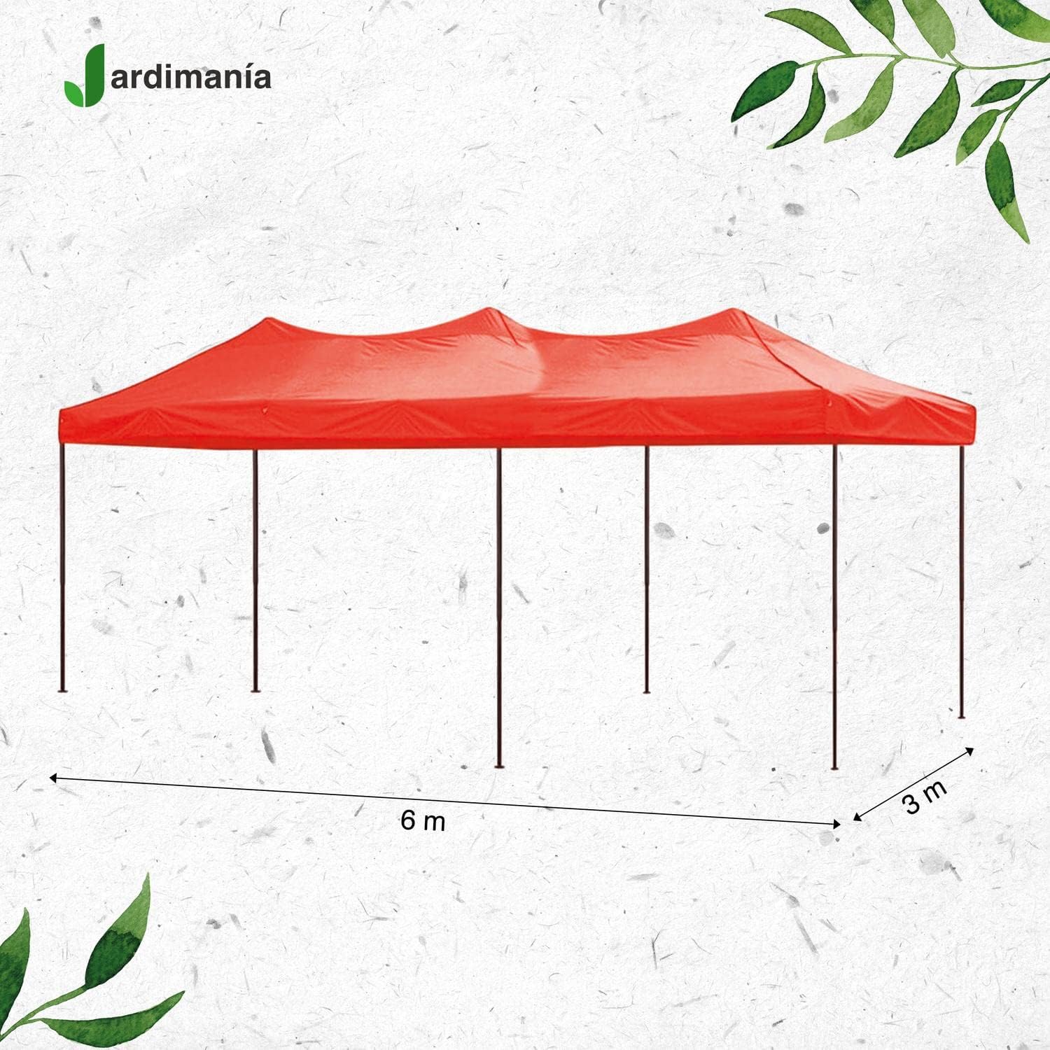 Gran Shopping Carpa Toldo 3x6 Impermeable Reforzado Plegable Jardin
