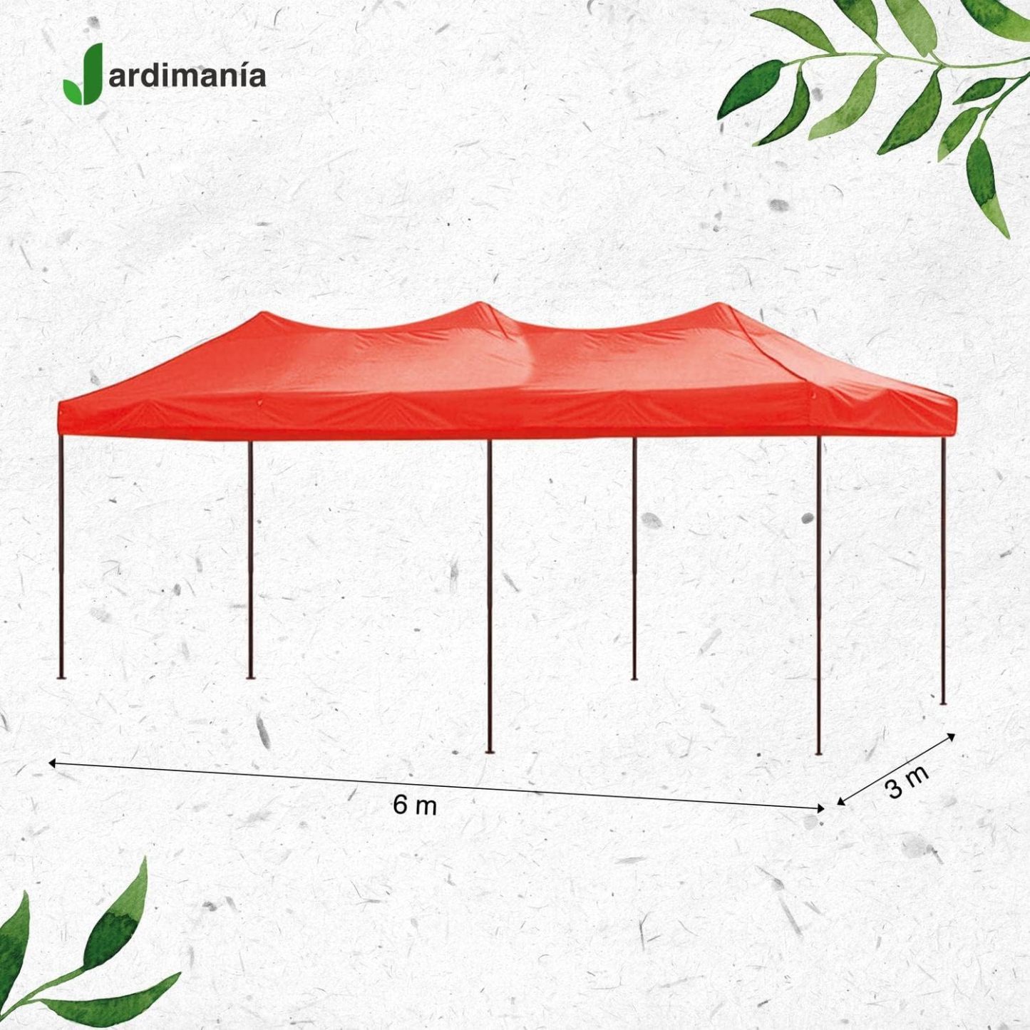 Gran Shopping Carpa Toldo 3x6 Impermeable Reforzado Plegable Jardin