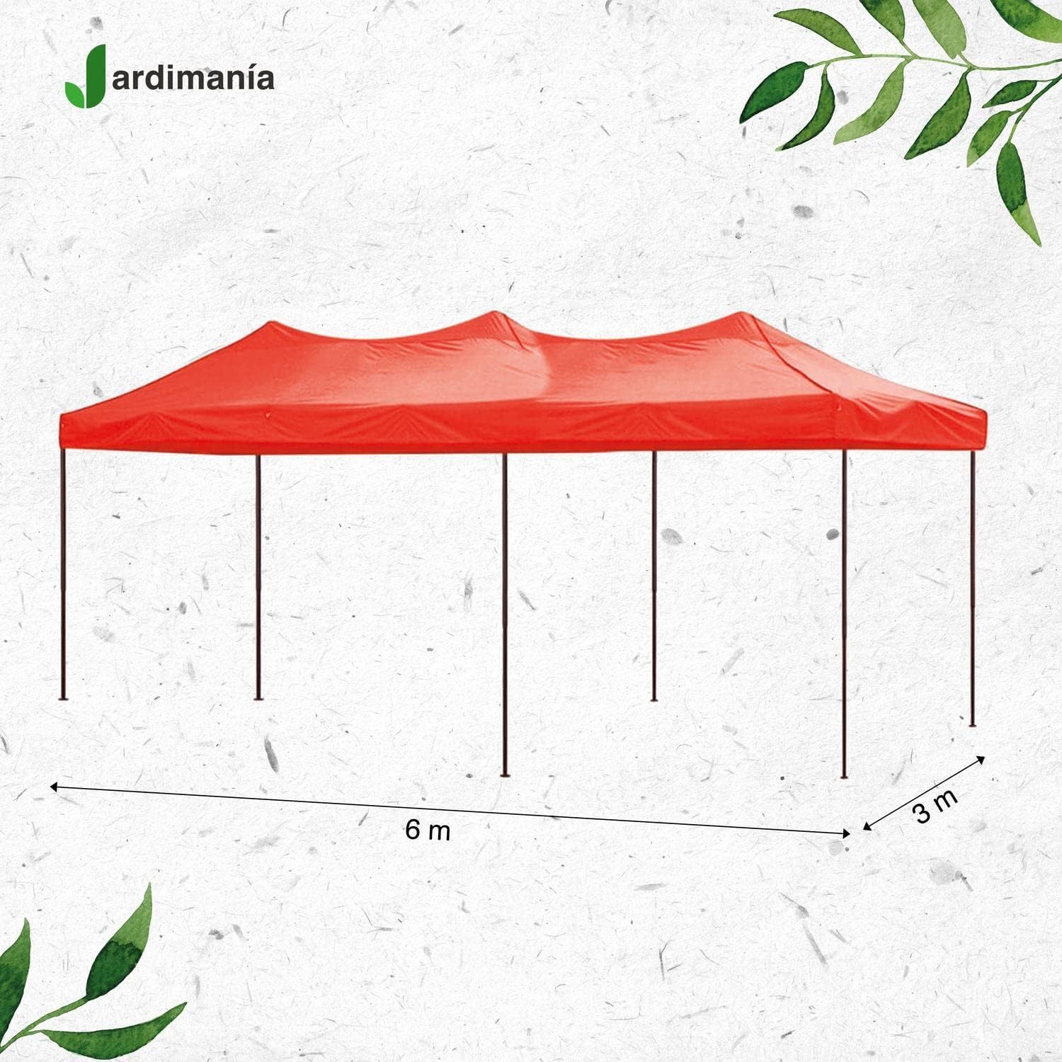 Gran Shopping Carpa Toldo 3x6 Impermeable Reforzado Plegable Jardin