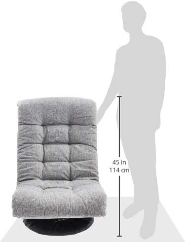 Amazon Basics - Silla giratoria de espuma con reposacabezas, ajustable, color gris