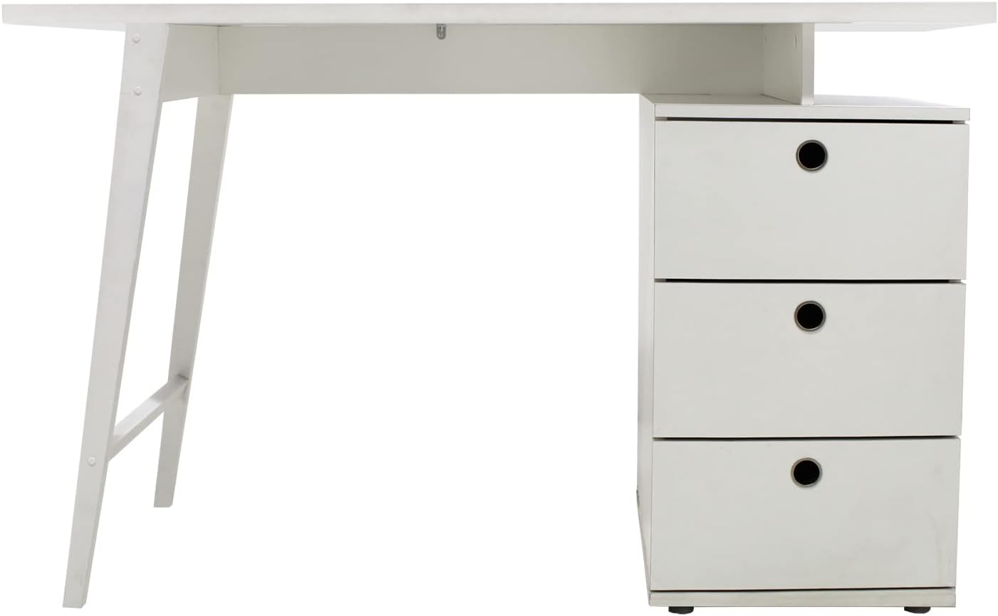 MUNDO IN MUEBLES Escritorio Milano Minimalista | Ideal para Home Office y Estudios | con Cajones y Montaje Sencillo | Estructura Robusta Que Soporta hasta 25 Kg | Gran Espacio de Almacenamiento