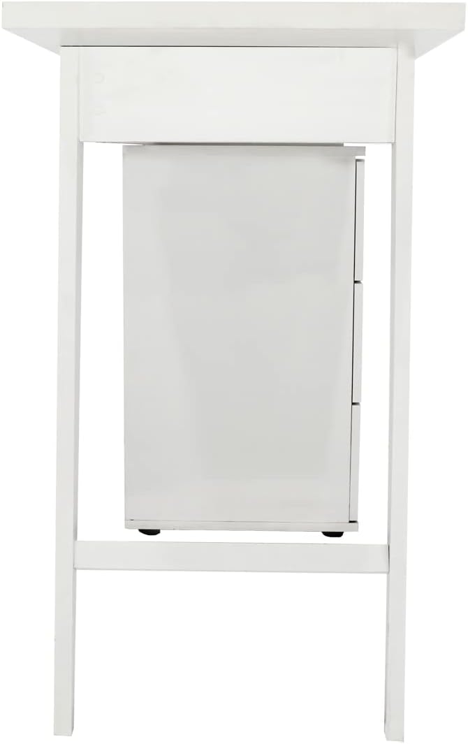 MUNDO IN MUEBLES Escritorio Milano Minimalista | Ideal para Home Office y Estudios | con Cajones y Montaje Sencillo | Estructura Robusta Que Soporta hasta 25 Kg | Gran Espacio de Almacenamiento